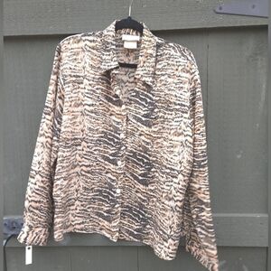 Vintage Animal Print Blouse
